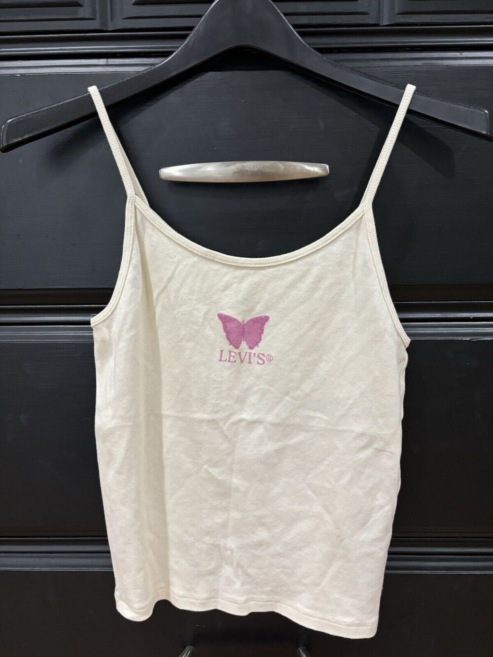 NWT Levi's Women's Juniors' Size L Butterfly Spaghetti Strap Tank Top 90โs Y2K